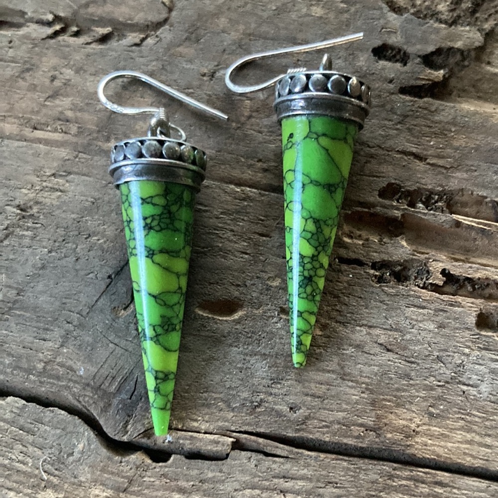 Artisan, sediment jasper, and Sterling earrings
